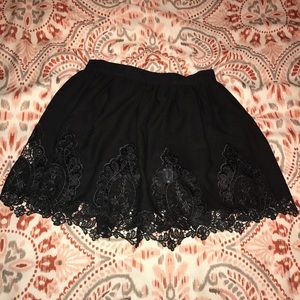 TOBI Black Lace Mini Skirt